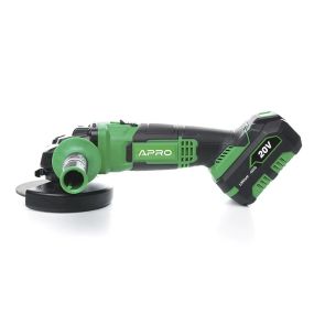 Кутошліфувальна машина (болгарка) APRO 20В, 125мм, 4А, 20AG, 1 АКБ, ЗП, кейс (арт.895100)