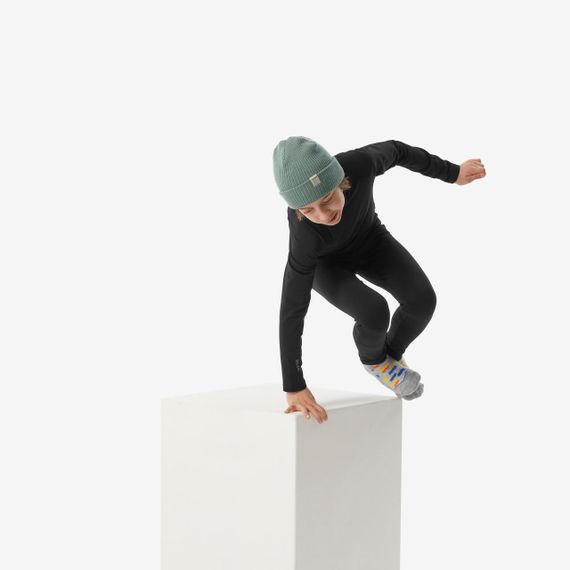 Термофутболка дитяча 500 для лижного спорту чорна - 14 р 151-162 см | Зображення 2