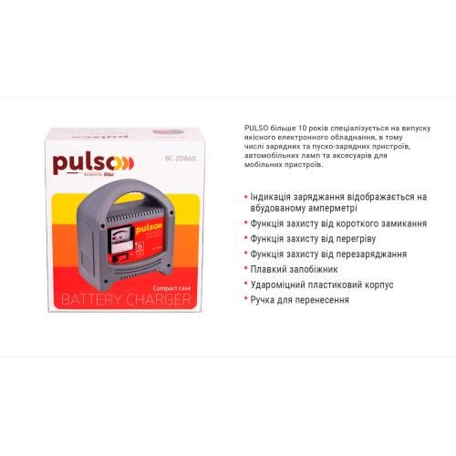 Зарядний пристрій PULSO BC-20860 12V/6A/20-80AHR/стрілковий індикатор | Зображення 2