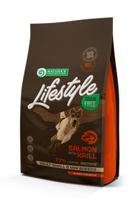 Корм Nature's Protection Lifestyle Grain Free Salmon with krill Adult Small and Mini Breeds сухий із лососем для дорослих собак малих порід 1.5 кг