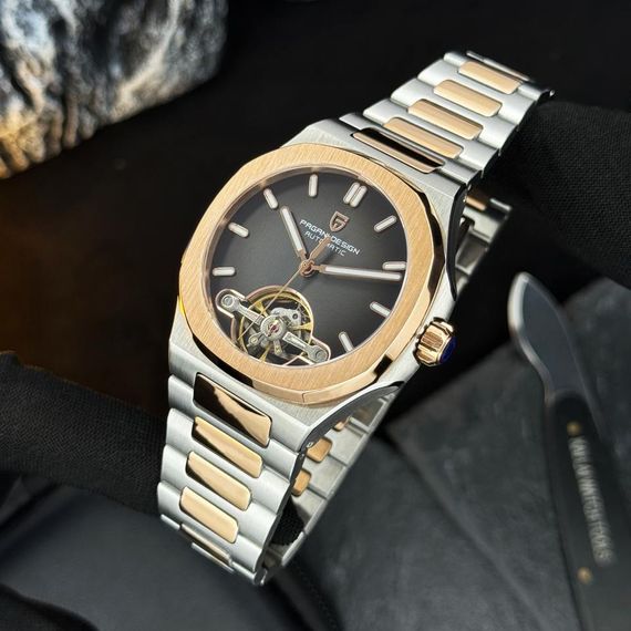 Чоловічий годинник Pagani Design PD-YS025 Silver-Gold-Brown | Зображення 5