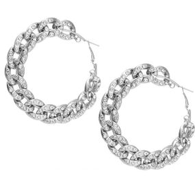 Серьги женские Кольцо 8469 60 мм 2 шт серебристые