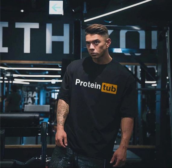 Футболка мужская с принтом повседневная S Черная