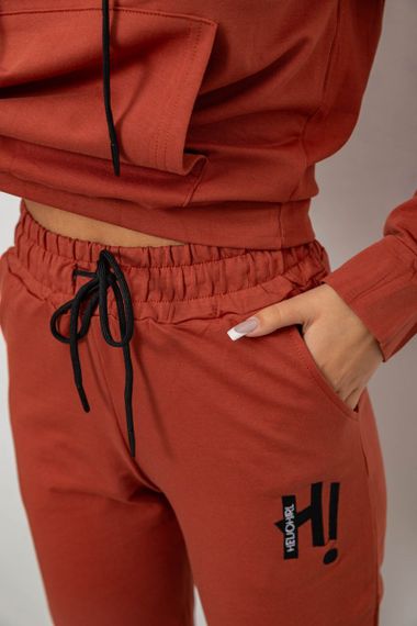 Спортивный костюм женский двухнитка, цвет терракотовый, 214R1419-003 | Зображення 5