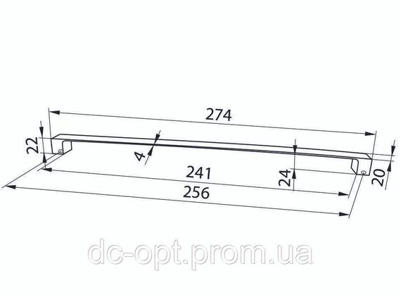 Ручка DL 27/256 G8 Нікель Сталевий ДС СтандартЛайн | Зображення 1