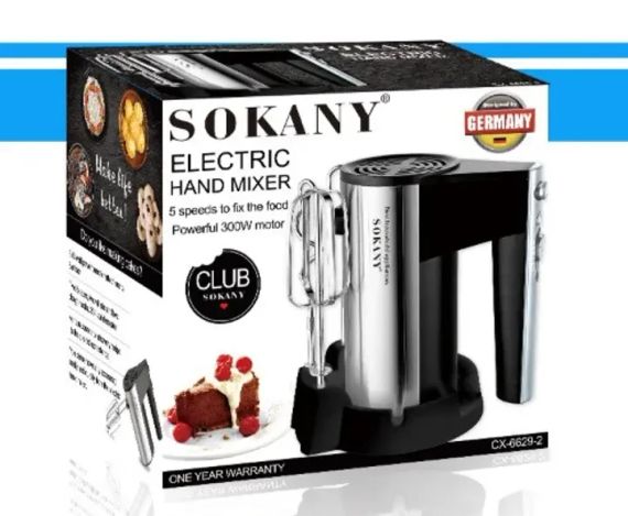 Ручний міксер Sokany CX-6629-2 300Вт, кухонний міксер | Зображення 3