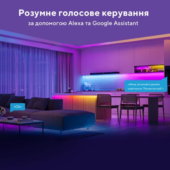 Стрічка світлодіодна Govee  розумна H618С RGBIC Basic Wi-Fi + Bluetooth LED Strip Light 10м Білий (H618C3D1) | Зображення 2