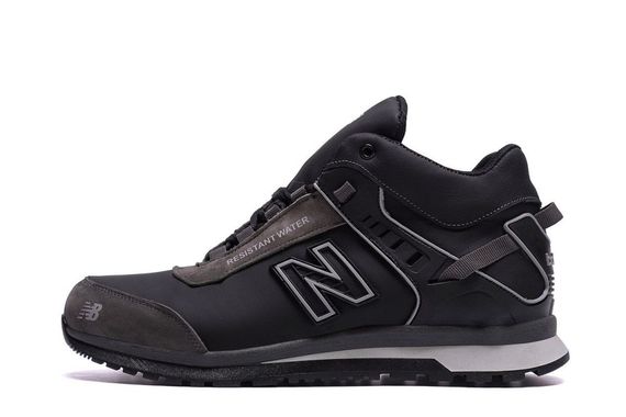шкіряні зимові кросівки New Balance колір сірий /чорний | Зображення 7