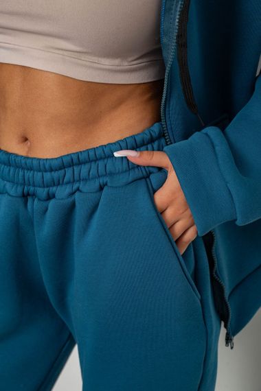 Спортивный костюм женский на флисе, цвет синий, 238R5715-1 | Зображення 4