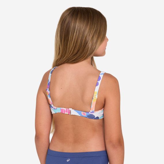 Верх купальника Nora для дівчат білий з квітковим принтом - 8-9 р 131-140 см | Зображення 2