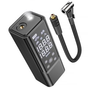 Автомобільний насос Hoco ZP7 Maddy smart (5000 mAh) Black