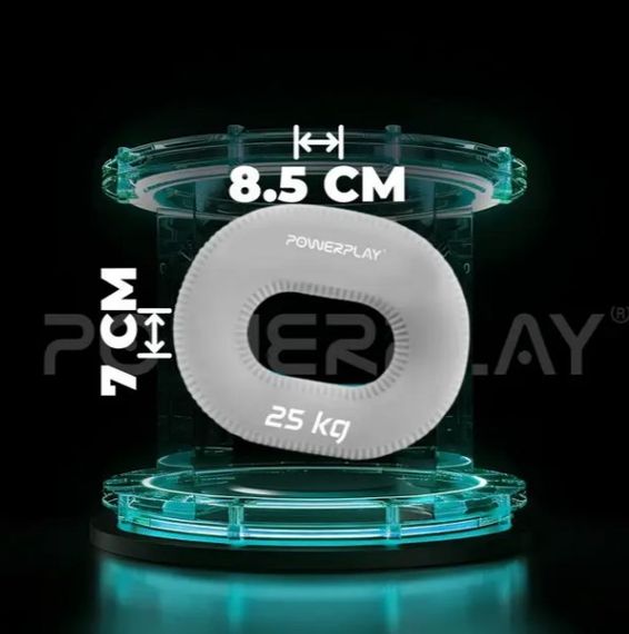 Еспандер кистьовий силіконовий PowerPlay PP-4336 Hand Grip Large 25 кг Сірий (PP_4336_Grey_25kg) | Зображення 1