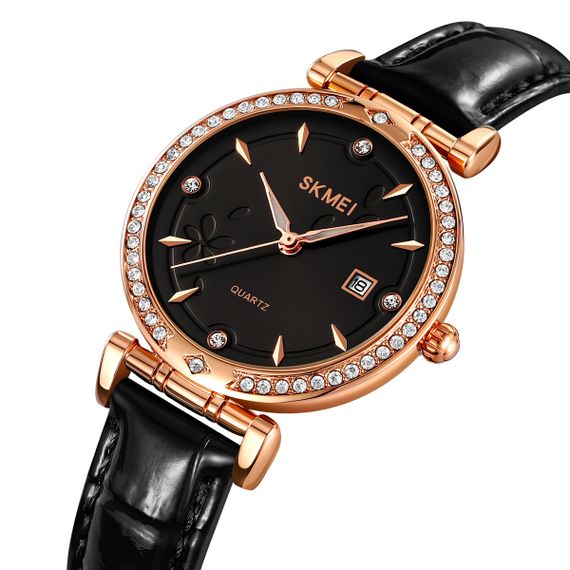 Класичний жіночий годинник Skmei 2169RGBK Rose Gold-Black | Зображення 1