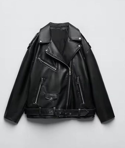 Жіноча куртка косуха з еко шкіри колір чорний, розмір М  Nb02123 | Зображення 1