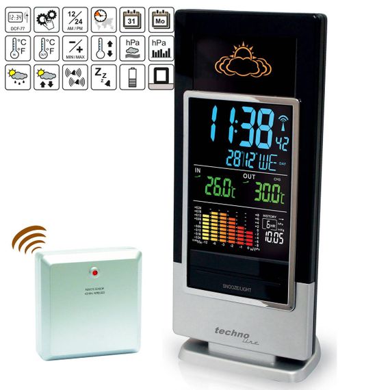 Метеостанція Technoline WS6502 Black/Silver (WS6502) | Зображення 1