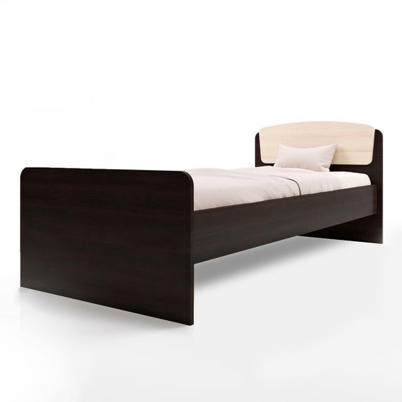 Односпальне ліжко Еверест Асторія-2 80х190 см венге/дуб молочний (EVR-2105)