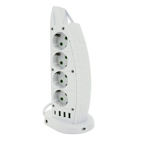 Мережевий фільтр Meilepai F14, 8 розеток EU+3 USB+Type-C арт.31676