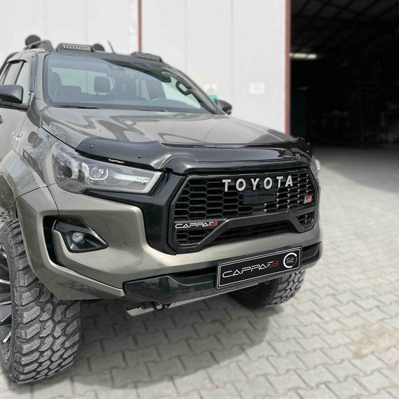 Дефлектор капота 2020- рр. EuroCap для Toyota Hilux 2015- рр | Зображення 2