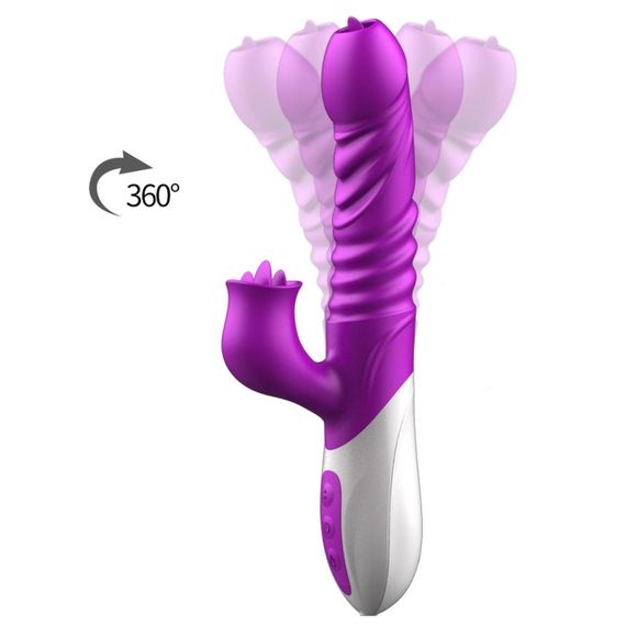Вібратор - Silicone Vibrator, USB, 10 Function &Thrusting Function, Heating Sex Aura | Зображення 4