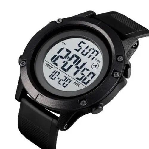 Годинник наручний чоловічий SKMEI 1508BKWT BLACK, годинник наручний електронний тактичний. Колір: чорний | Зображення 4