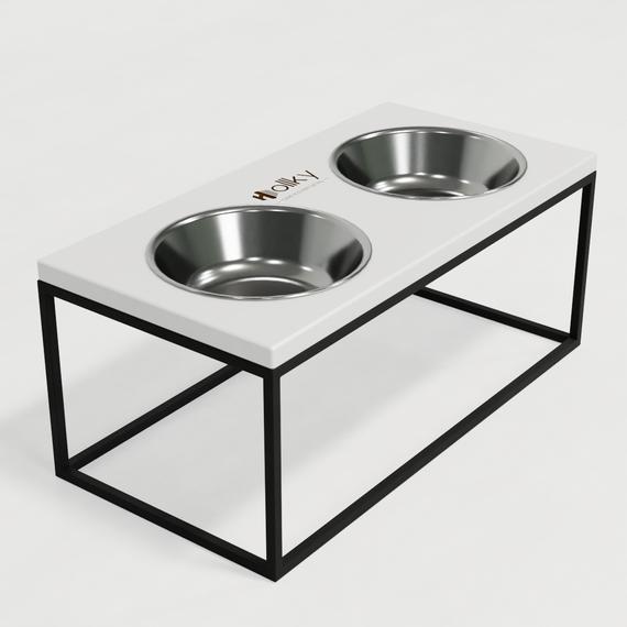 Миски на подставке для больших собак Hollky Base XL20 (2 × 1,8 л) BXL20-522620-BLWH | Зображення 6