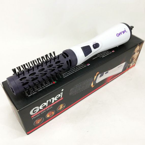 Фен-щітка для волосся фен, що обертається Gemei GM-4826, фен з насадкою брашинг, щітка для волосся, що обертається | Зображення 8