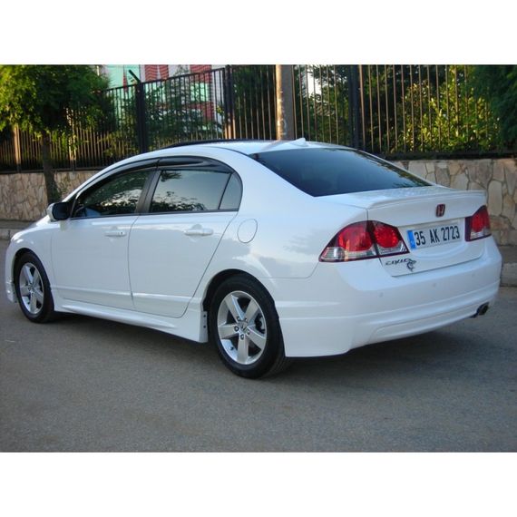 Бокові пороги (під фарбування) для Honda Civic Sedan VIII 2006-2011рр | Зображення 1
