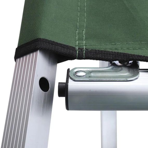 Ліжко розкладне для кемпінгу 189х70х45см, Зелений / Туристичне ліжко-розкладачка з чохлом | Зображення 3