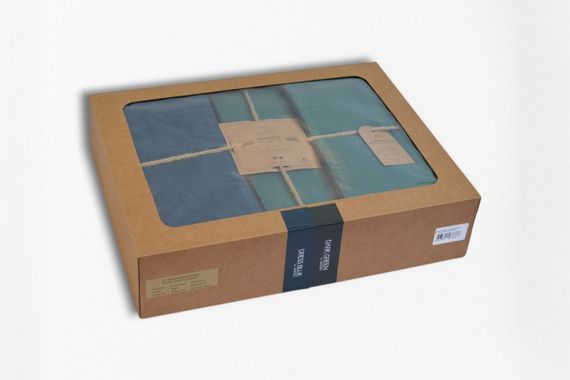 Постельное белье Limasso Stonewashed Essualte 200 х 220 см Dress Blue - Dark Green | Зображення 6