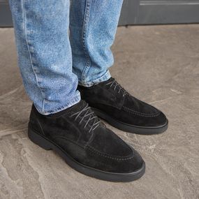 Чоловічі замшеві туфлі на товстій підошві 42 розмір