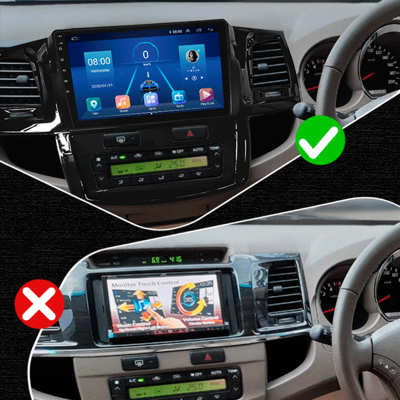 Штатная магнитола 9" Lesko для Toyota Fortuner I 2005-2015  2/32Gb/ 4G/ Wi-Fi GPS Premium Тойота | Зображення 2