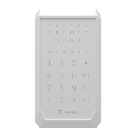 Tiras K-PAD16+(white) Клавіатура Тірас - Управління охороною | Зображення 3