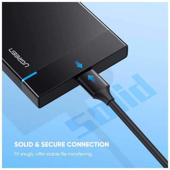 Дата кабель USB-C 3.1 to Micro USB 3.0 1.0m 3A US312 black Ugreen (20103) | Зображення 4