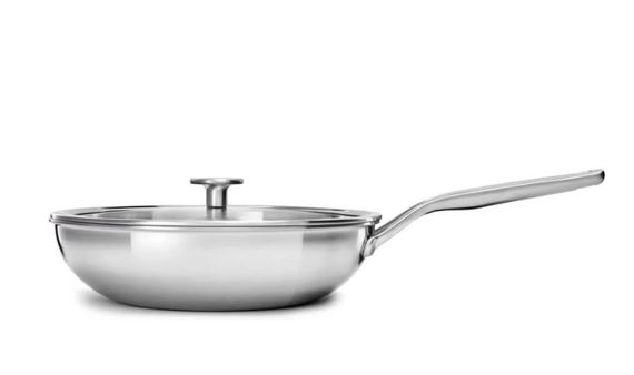 Сковорода с крышкой ВОК KitchenAid MSS СС003254-001 28 см сереберистая | Зображення 2