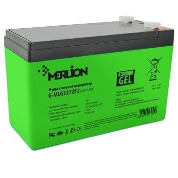 MERLION G-MLG1272F2 7.2 А●ч 12В Свинцево-кислотна акумуляторна батарея