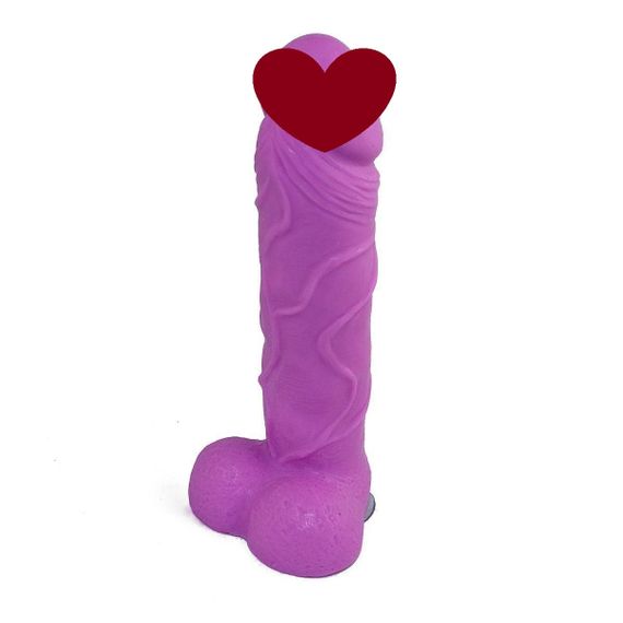 Крафтове мило-член із присоскою Чистий Кайф Violet size L, натуральне Sex Aura