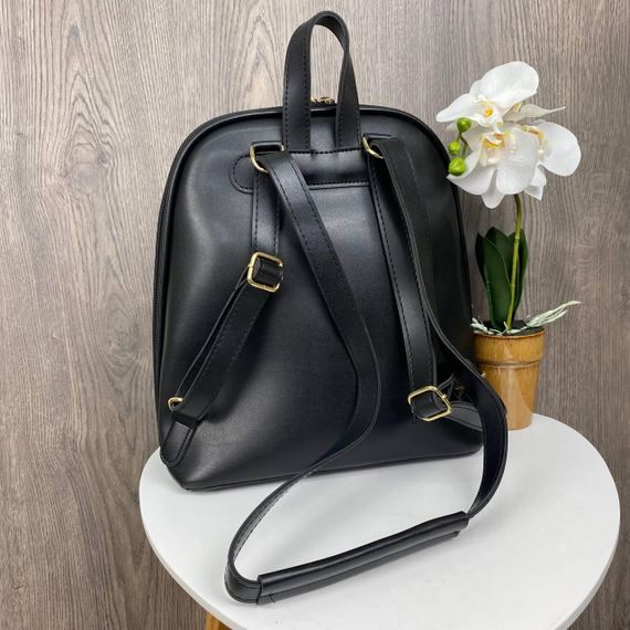 Рюкзак жіночий міський стильний чорний на кожен день (1200) | Зображення 2
