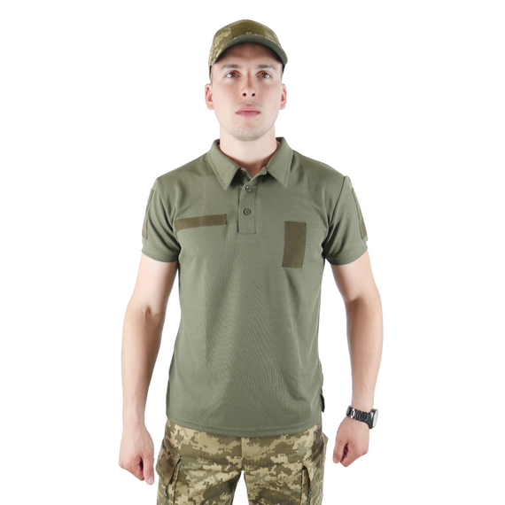 Футболка поло тактична CoolPASS Оливкова XL | Зображення 4