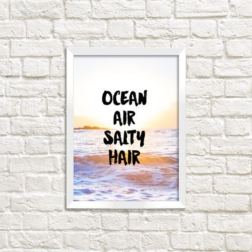 Постер в рамці Ocean air salty hair 15x21 см, A5 (WMT5_EX007)