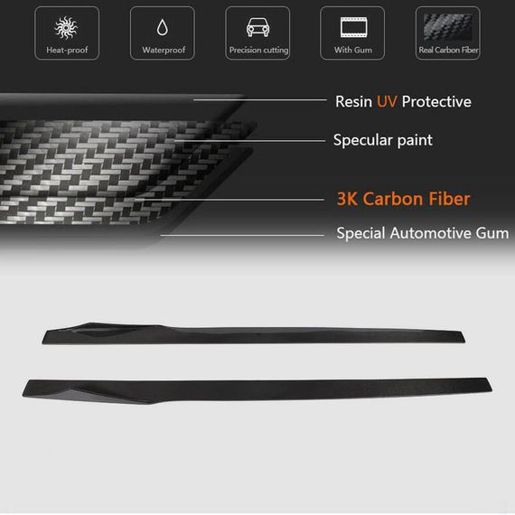 Боковые Пороги V3 (для Base/Sport, Карбон) для Alfa Romeo Giulia 2016-2022 гг | Зображення 4