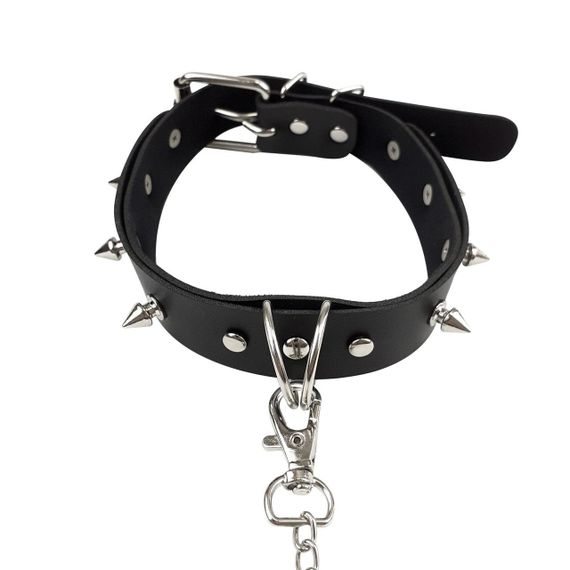 Нашийник з шипами та повідцем Art of Sex - Collar Spikes and Leash Sex Aura | Зображення 5