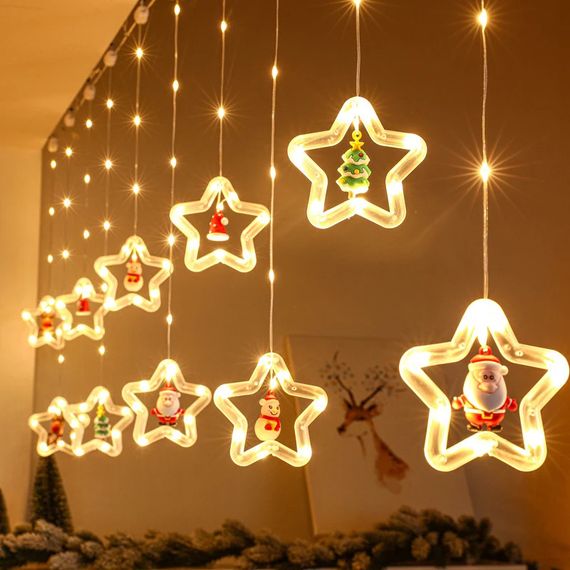 Гірлянда-штора Зірки-грані XPRO 3x3м, 300 LED (234576472_280) | Зображення 2