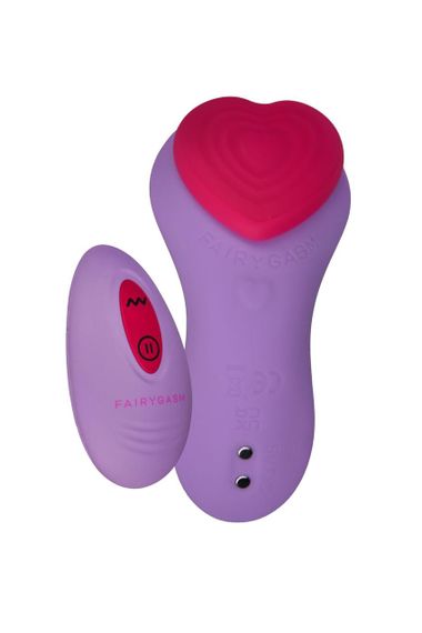 Вибратор в трусики FairyGasm HeartGem violet, на магните, пульт ДУ Sex Aura | Зображення 1