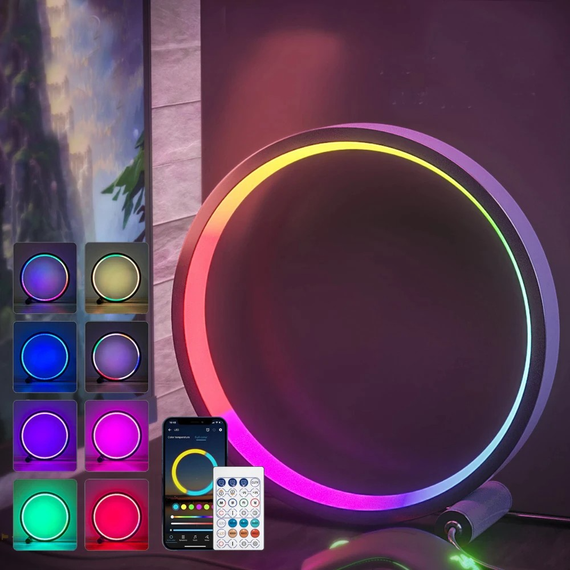 Настолькое LED Кольцо RGB Atmosphere c Bluetooth упрвлением с телефона 26 см Черный корпус (sv1563)