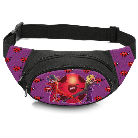 Сумка-бананка дитяча з принтом Леді Баг поясна сумка для дівчинки (4506)