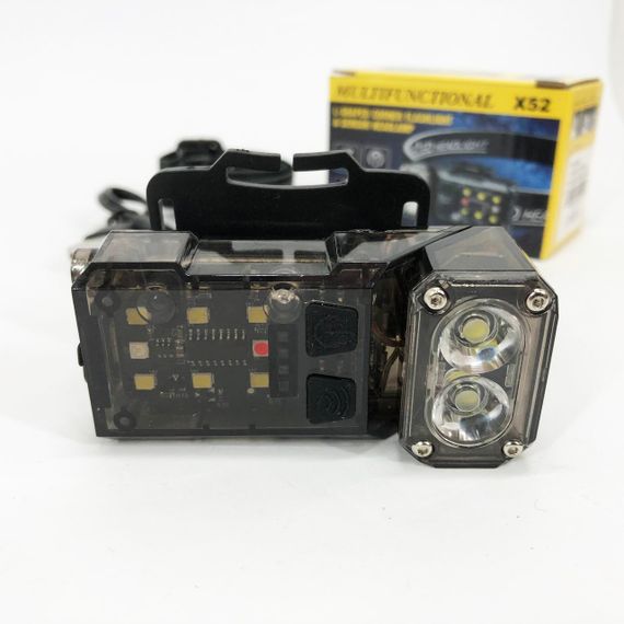 Водонепроницаемый фонарик X52, , Перезаряжаемый налобный фонарь Head Lamp, Фонарь на голову для туристов IS-65 | Зображення 4