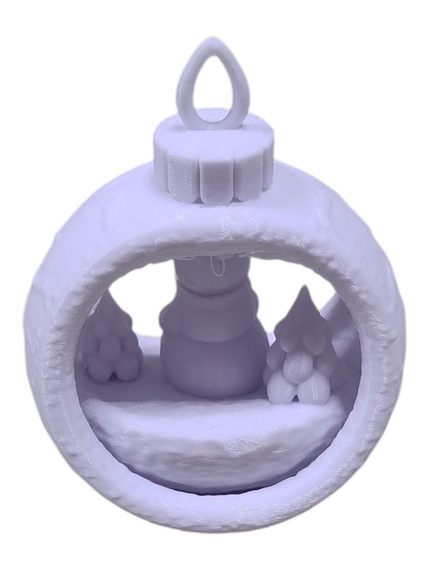 Новорічна підвіска куля сніговик білий Мега Подарунок (214035) | Зображення 2