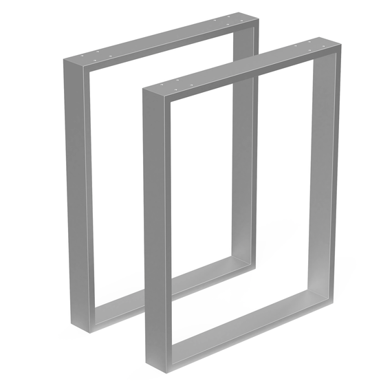 Опора для столу з металу 600×80mm, H=730mm (профільна труба: 80x20mm) Сірий | Зображення 1