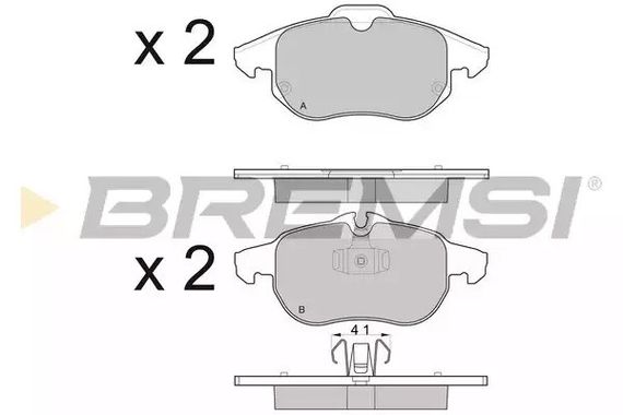 Колодки передні гальмівні Vectra C 02-, Bremsi (BP3014) | Зображення 2
