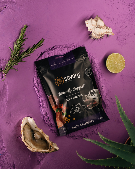 Мягкие лакомства Savory Soft Snacks для улучшения иммунитета собак, утка и шиповник 200г | Зображення 3